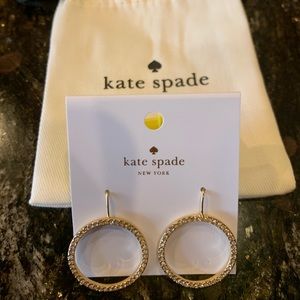 Kate Spade gold-bling circle dangle earrings NWT